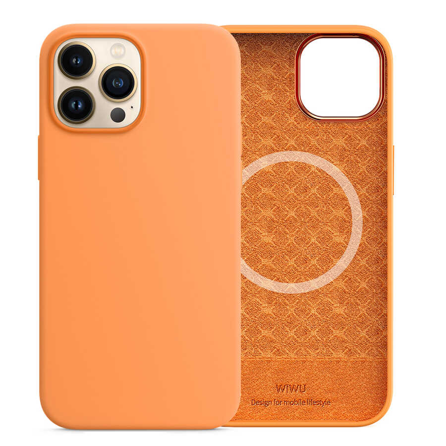 iPhone 13 Pro Max Kılıf Wiwu M-safe Magnetic Silikon Kılıf