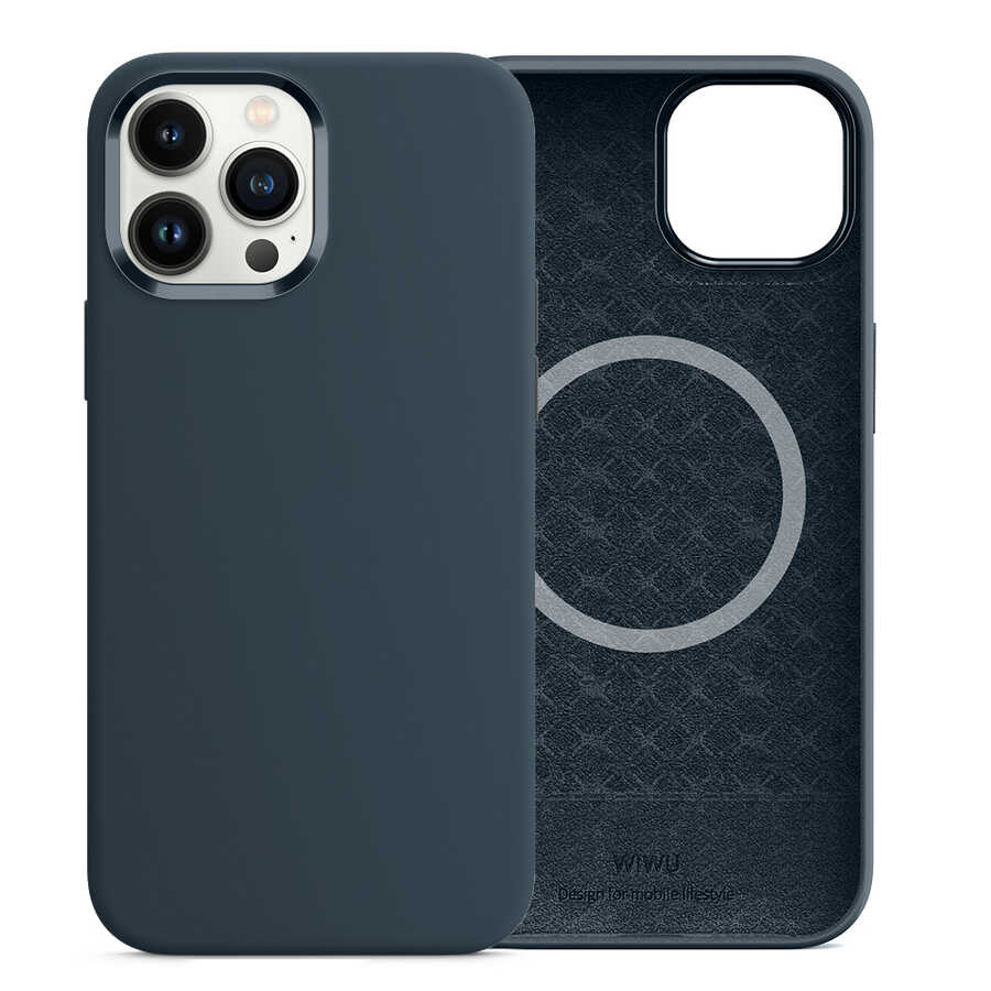 iPhone 13 Pro Max Kılıf Wiwu M-safe Magnetic Silikon Kılıf