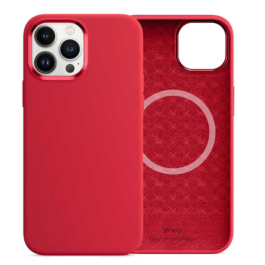iPhone 13 Pro Max Kılıf Wiwu M-safe Magnetic Silikon Kılıf