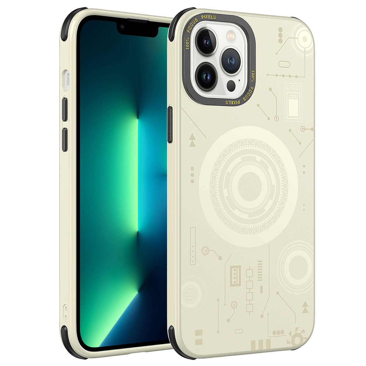 iPhone 13 Pro Max Kılıf Zore Wireless Şarj Özellikli Desenli Hot Kılıf