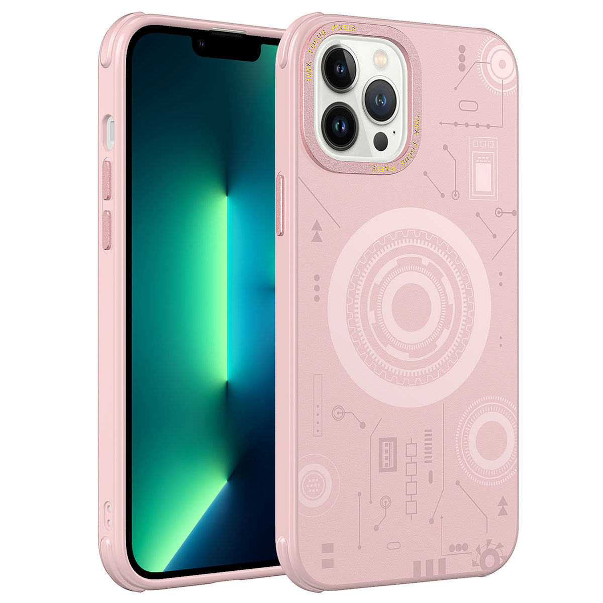 iPhone 13 Pro Max Kılıf Zore Wireless Şarj Özellikli Desenli Hot Kılıf