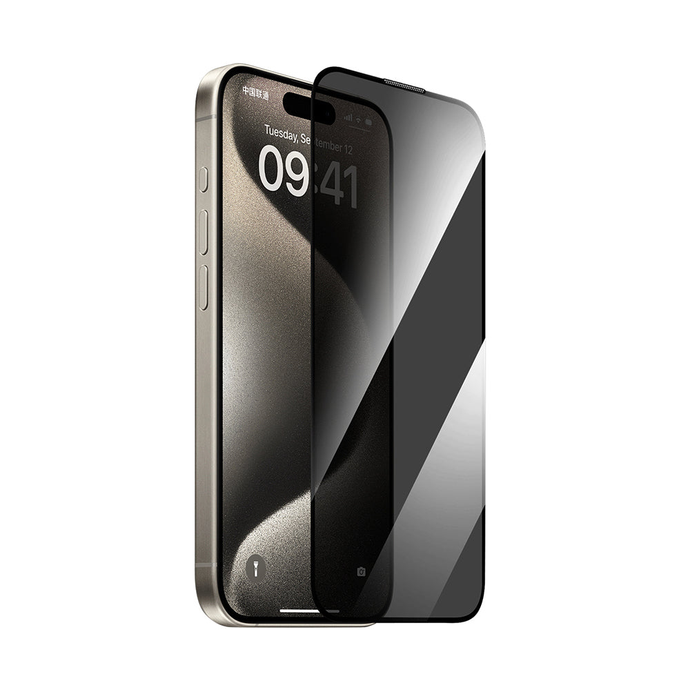 iPhone 13 Pro Max Wiwu GT-011 Anti-Bakteriyel Özellikli Polimer Oleofobik Kaplama Temperli Privacy Cam Ekran Koruyucu