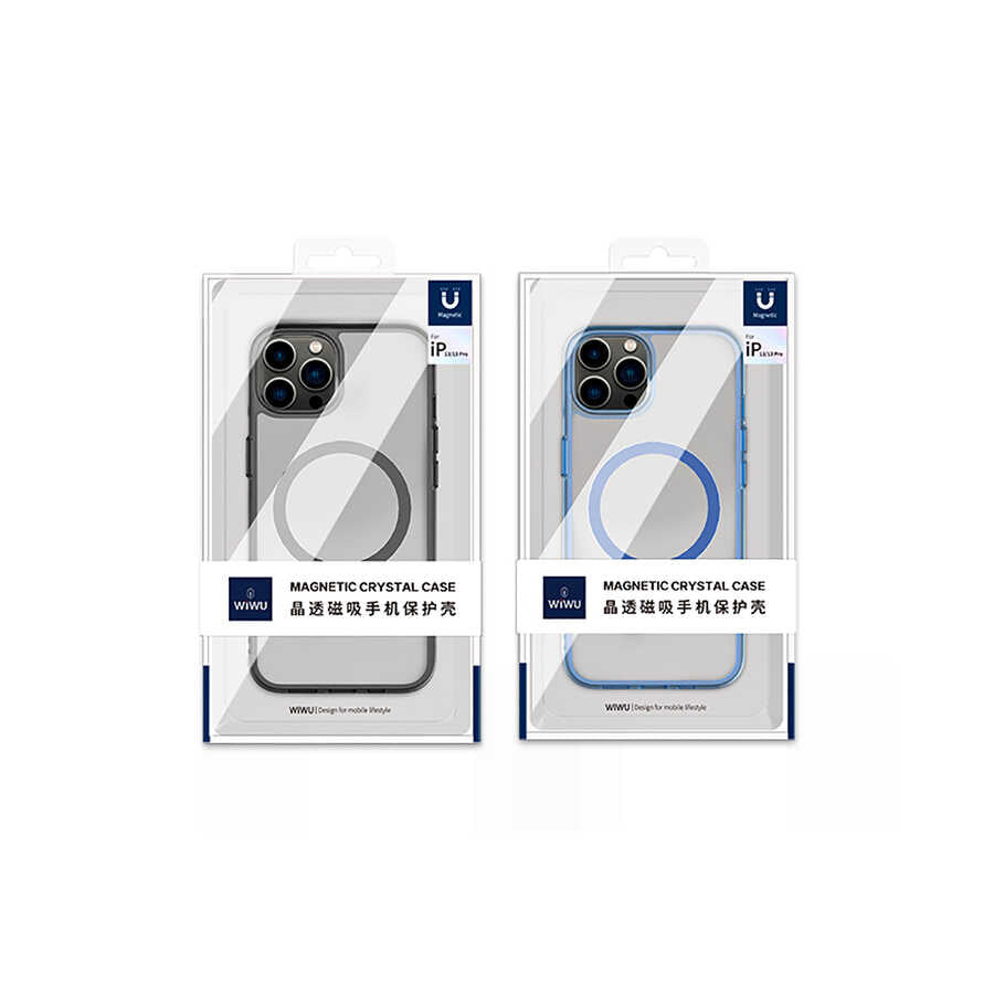 iPhone 13 Pro Wiwu M-safe Şarj Özellikli Lens Korumalı Şeffaf Silikon Kılıf