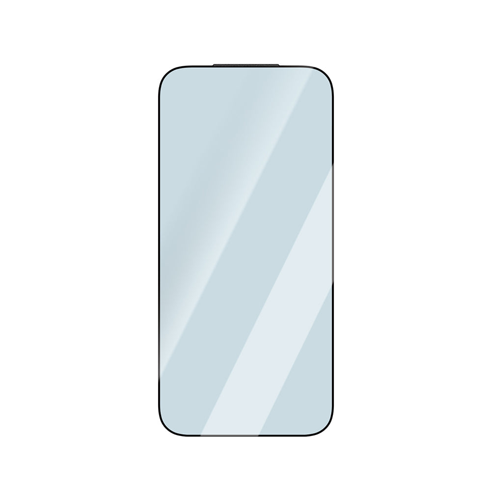 iPhone 14 CaseWorld Applicator Serisi 2.5D Eyesafe Mavi Işık Teknolojili 0.33mm Temperli Cam Ekran Koruyucu + Uygulama Aparatı