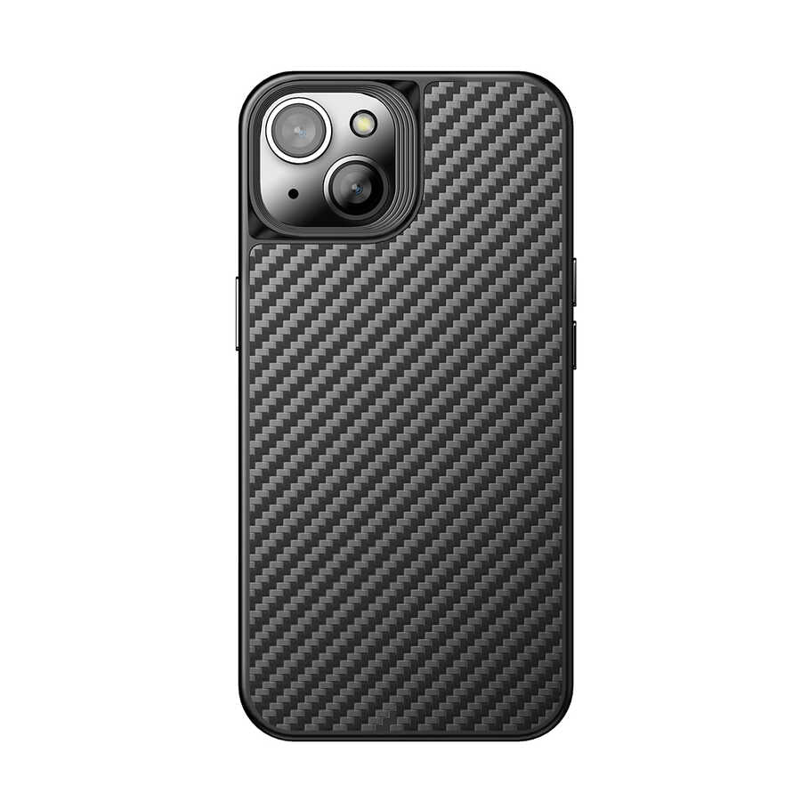 iPhone 14 Kılıf Aramid Karbon Fiber M-safe Özellikli Wlons Radison Kılıf