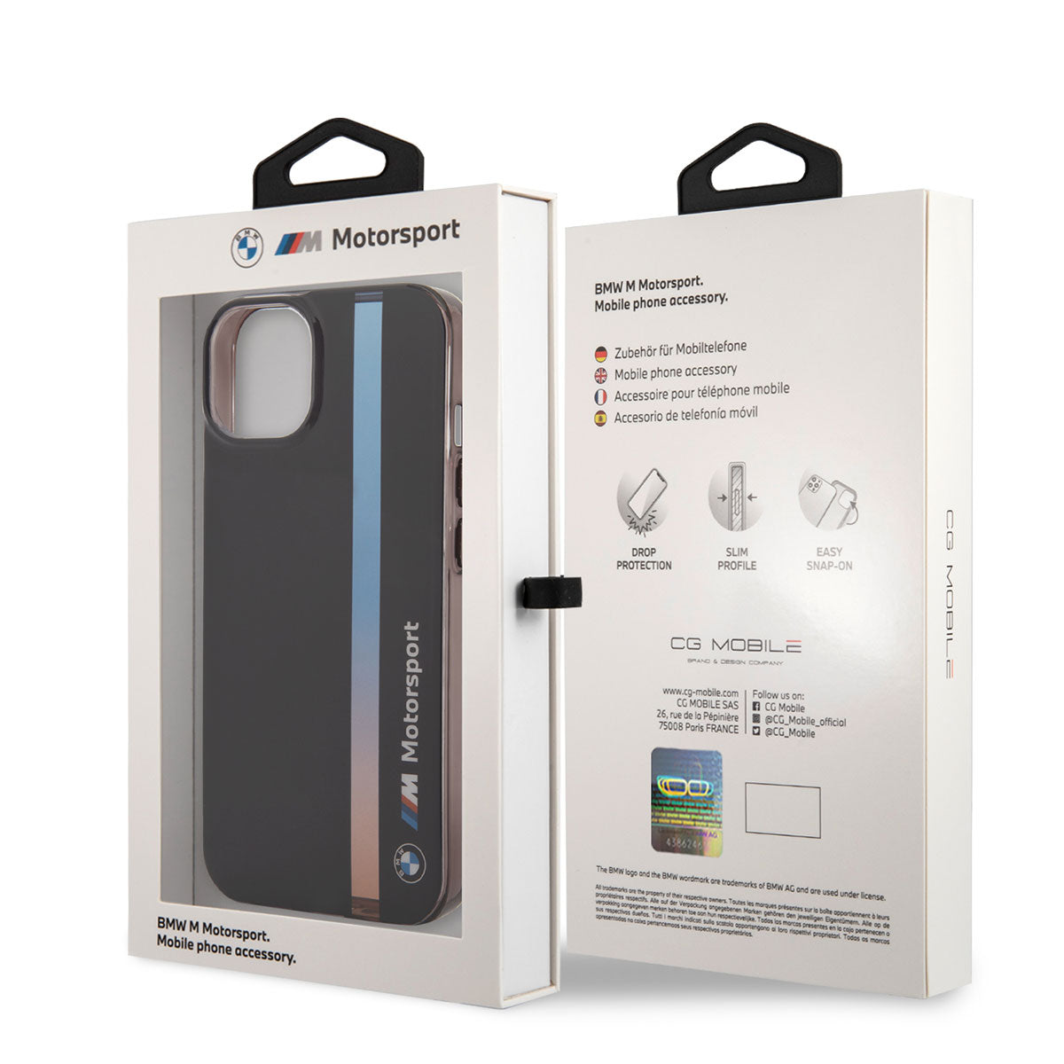 iPhone 14 Kılıf BMW Orijinal Lisanslı Renk Geçişli Çizgili Dizayn Kılıf