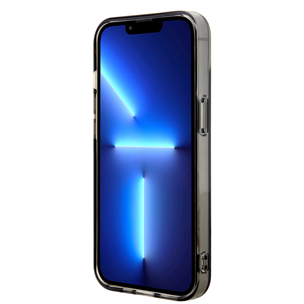 iPhone 14 Kılıf BMW Orijinal Lisanslı Yarı Transparan M Dizayn Çizgili Kılıf