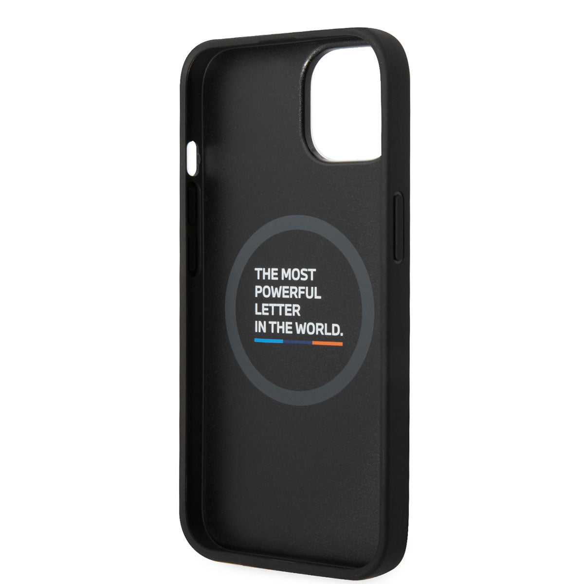 iPhone 14 Kılıf BMW M-safe Şarj Özellikli PU Deri 3 Renkli Logolu Dizayn Kılıf