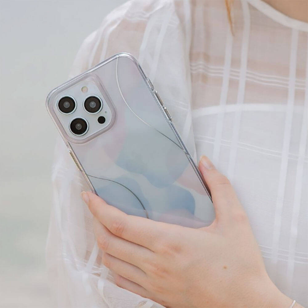 iPhone 14 Kılıf Dalgalı Çizgi Desenli Coehl Palette Kılıf