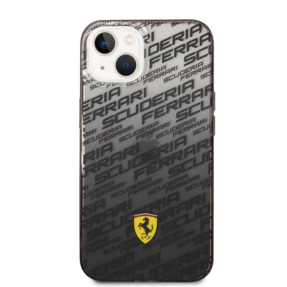 iPhone 14 Kılıf Ferrari Orijinal Lisanlı Transparan SF Baskılı Dizayn Kılıf