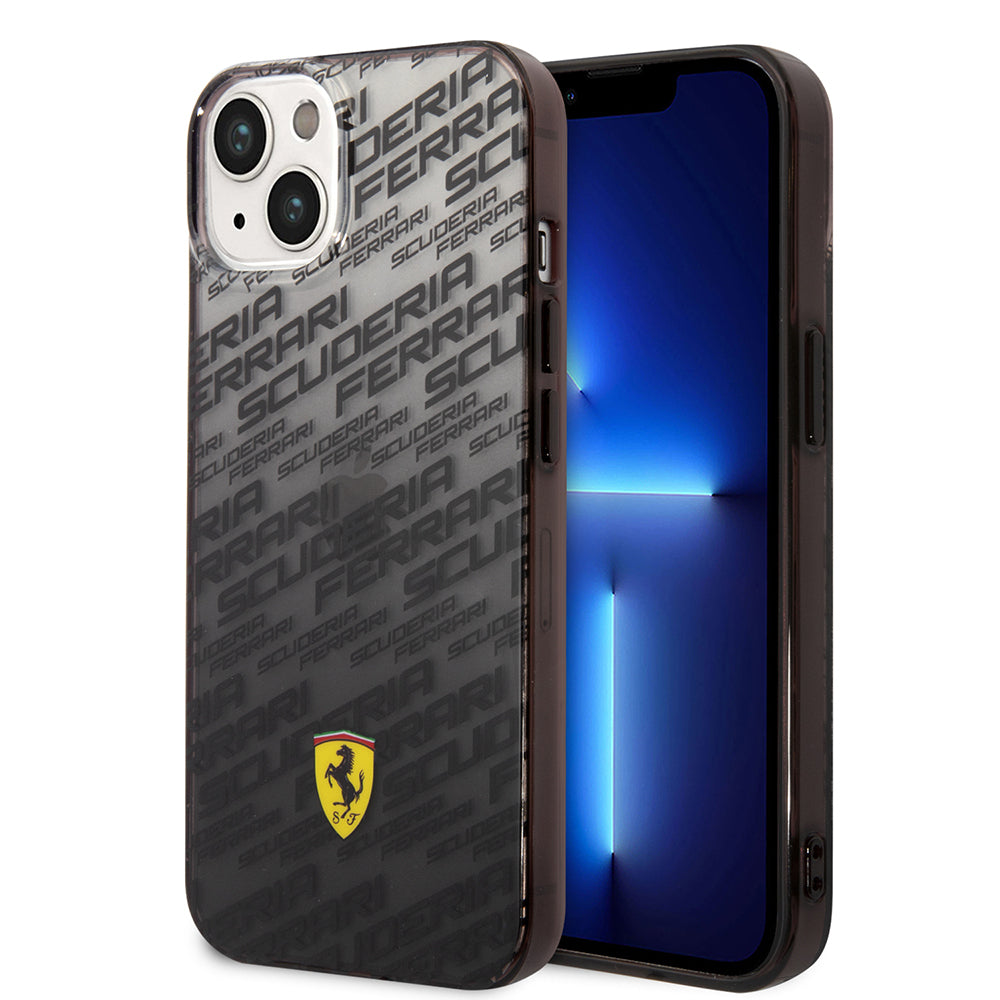 iPhone 14 Kılıf Ferrari Orijinal Lisanlı Transparan SF Baskılı Dizayn Kılıf