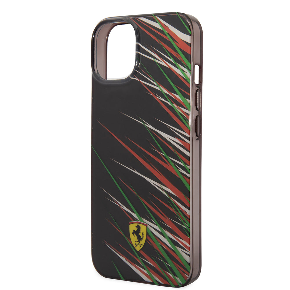 iPhone 14 Kılıf Ferrari Orijinal Lisanslı Baskı Logolu Çimen Desenli Kılıf