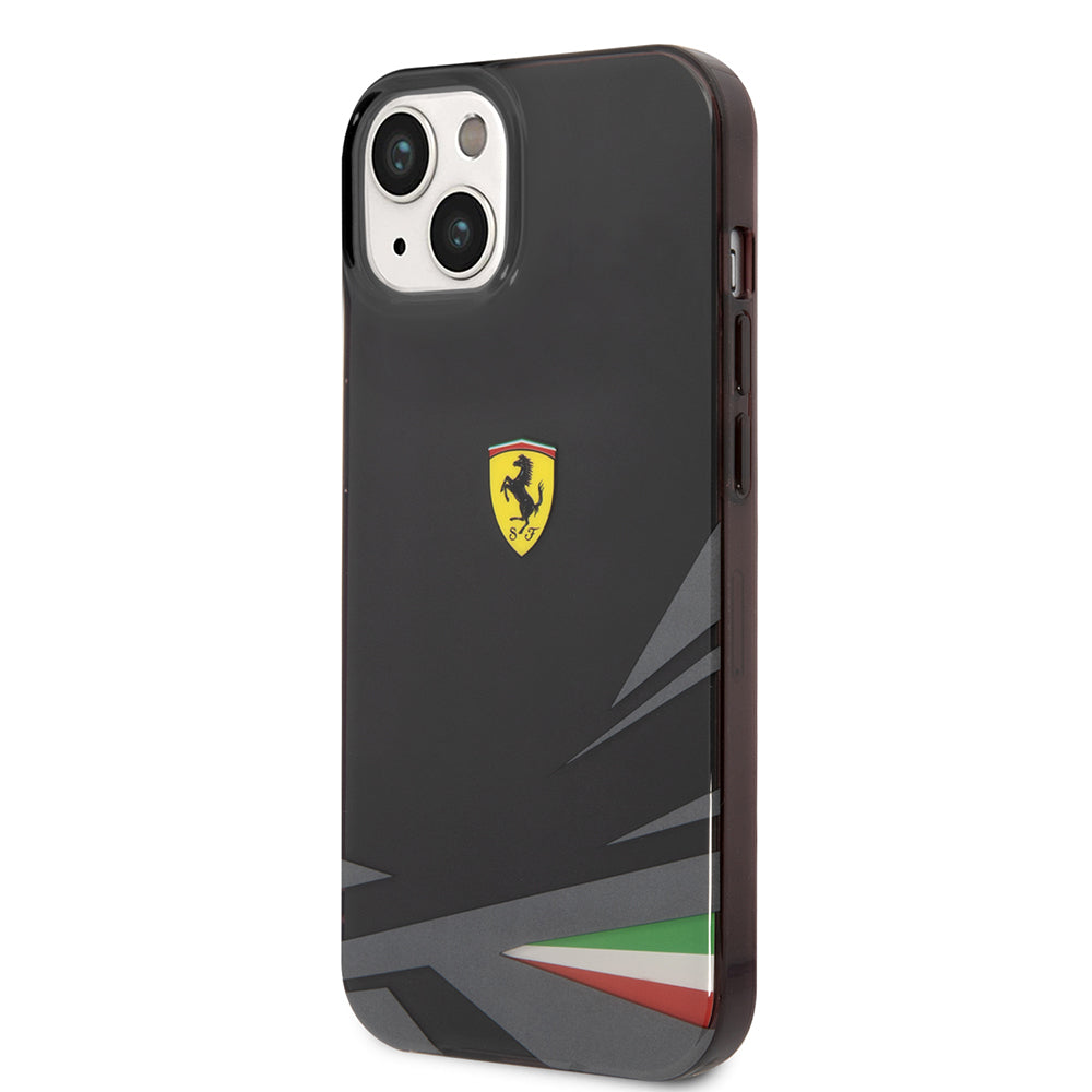 iPhone 14 Kılıf Ferrari Orijinal Lisanslı Baskı Logolu İtalyan Bayrak Baskılı Dizayn Kılıf