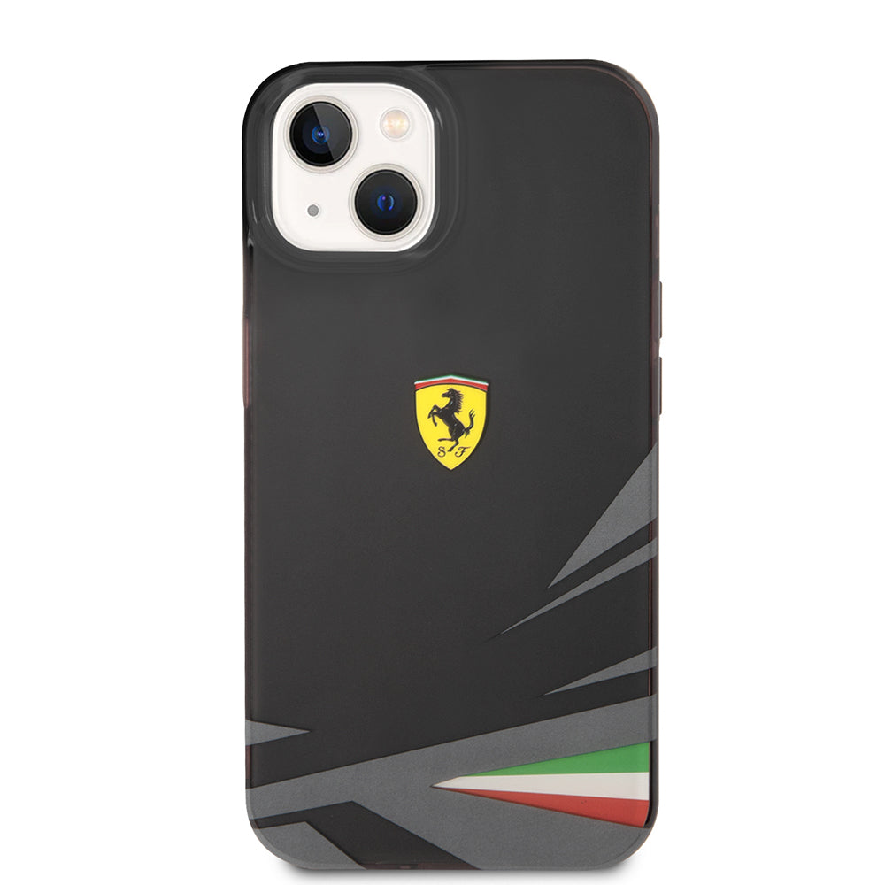 iPhone 14 Kılıf Ferrari Orijinal Lisanslı Baskı Logolu İtalyan Bayrak Baskılı Dizayn Kılıf