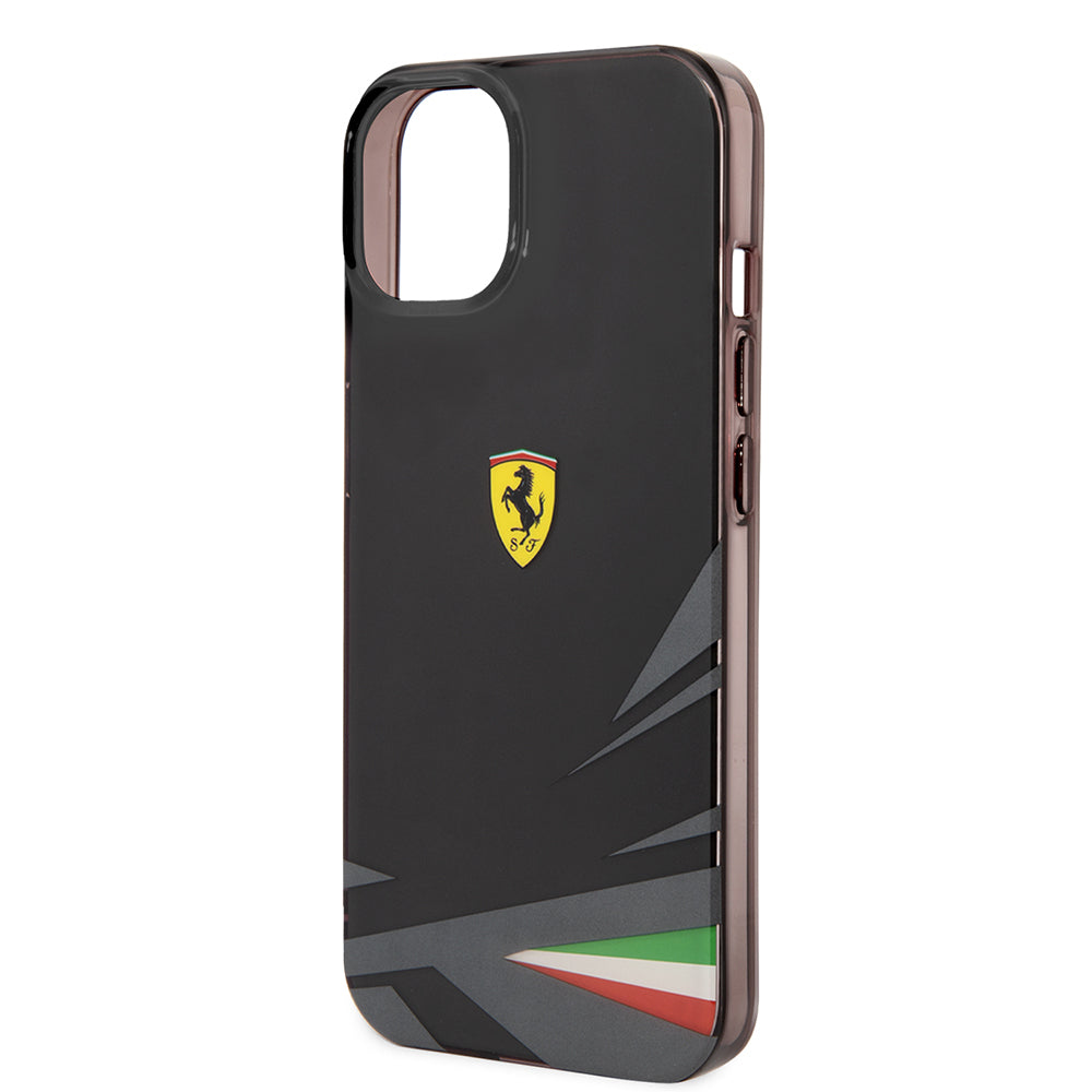 iPhone 14 Kılıf Ferrari Orijinal Lisanslı Baskı Logolu İtalyan Bayrak Baskılı Dizayn Kılıf
