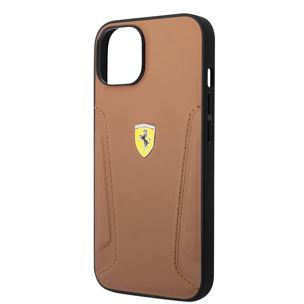 iPhone 14 Kılıf Ferrari Orijinal Lisanslı Deri Kenarları Damgalı Dizayn Kılıf