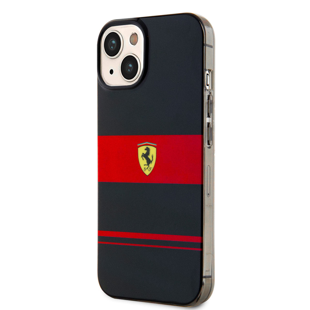 iPhone 14 Kılıf Ferrari Orijinal Lisanslı M-safe Şarj Özellikli Yatay Çizgili Dizayn Kılıf