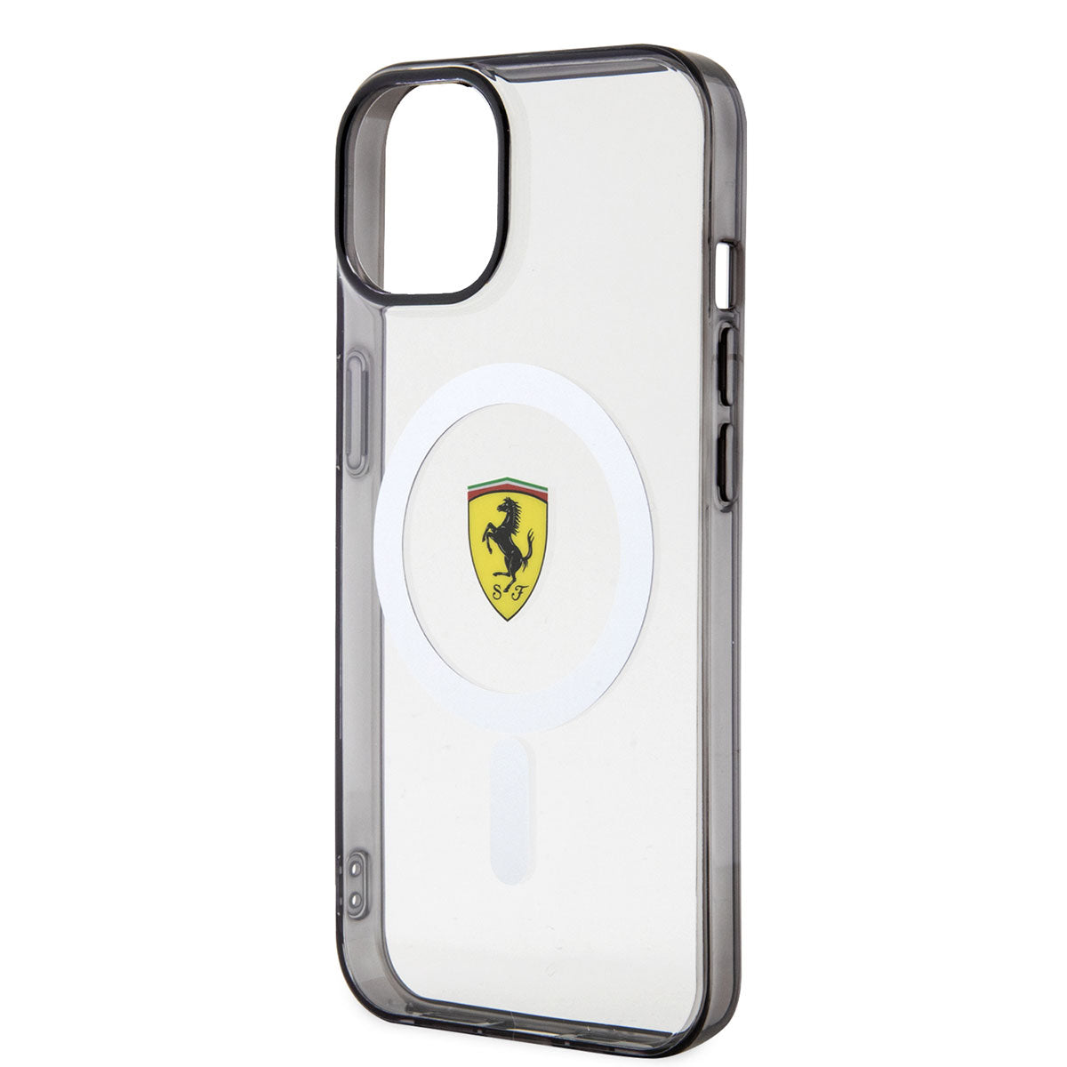 iPhone 14 Kılıf Ferrari M-safe Şarj Özellikli Transparan Dizayn Kılıf