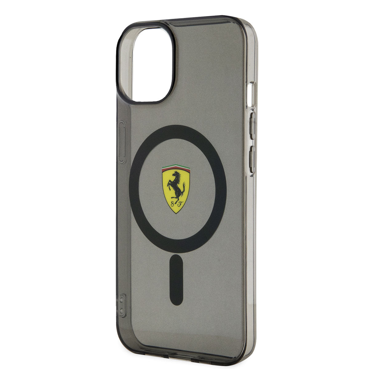 iPhone 14 Kılıf Ferrari M-safe Şarj Özellikli Yarı Transparan Dizayn Kılıf