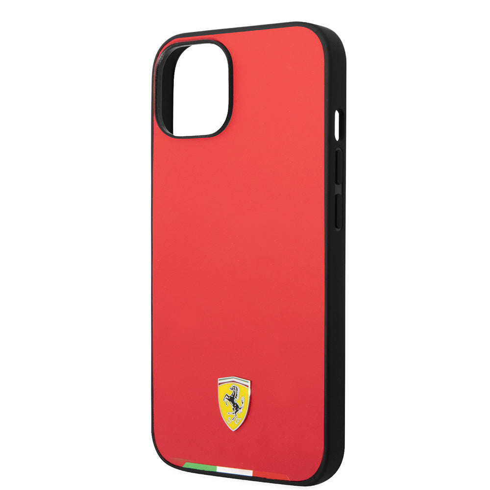 iPhone 14 Kılıf Ferrari orijinal Lisanslı PU Deri İtalyan Bayrak Dizayn Kılıf