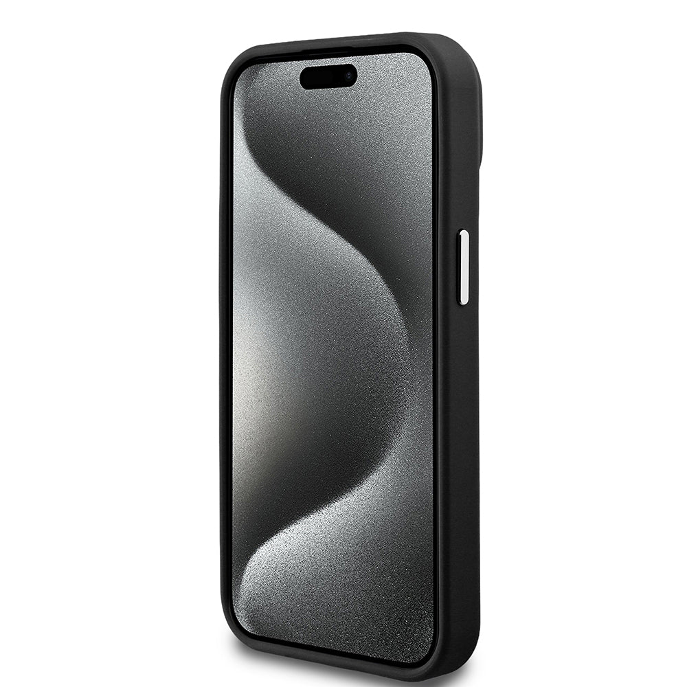 iPhone 14 Kılıf Guess Orijinal Lisanslı M-safe Şarj Özellikli Grained Triangle Kılıf