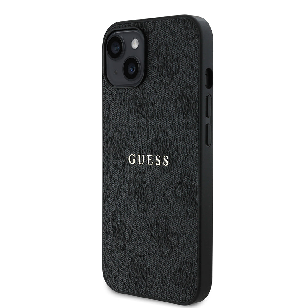 iPhone 14 Kılıf Guess Orijinal Lisanslı M-safe Şarj Özellikli 4G Desen Yazı Logolu Kılıf