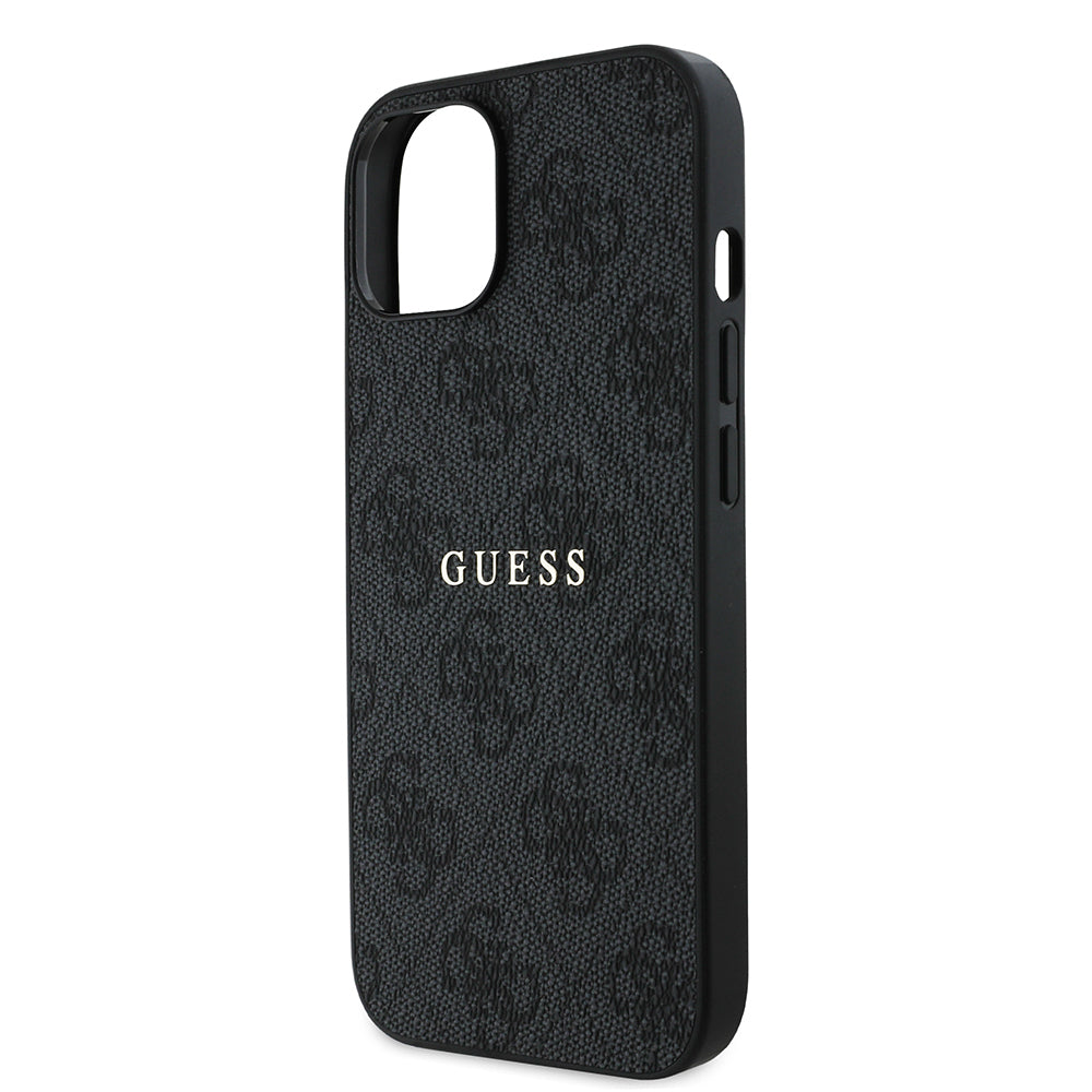 iPhone 14 Kılıf Guess Orijinal Lisanslı M-safe Şarj Özellikli 4G Desen Yazı Logolu Kılıf