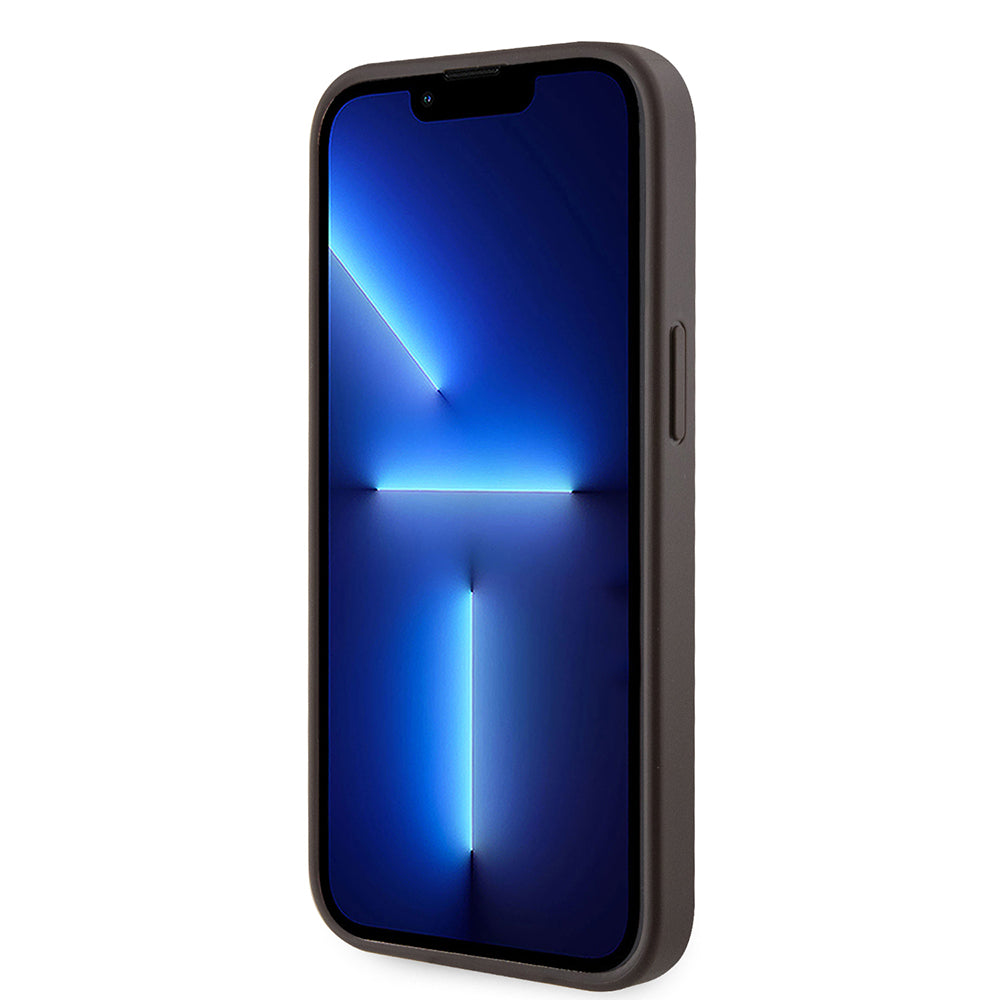 iPhone 14 Kılıf Guess Orijinal Lisanslı M-safe Şarj Özellikli 4G Desenli Çizgili Kartlıklı Kılıf