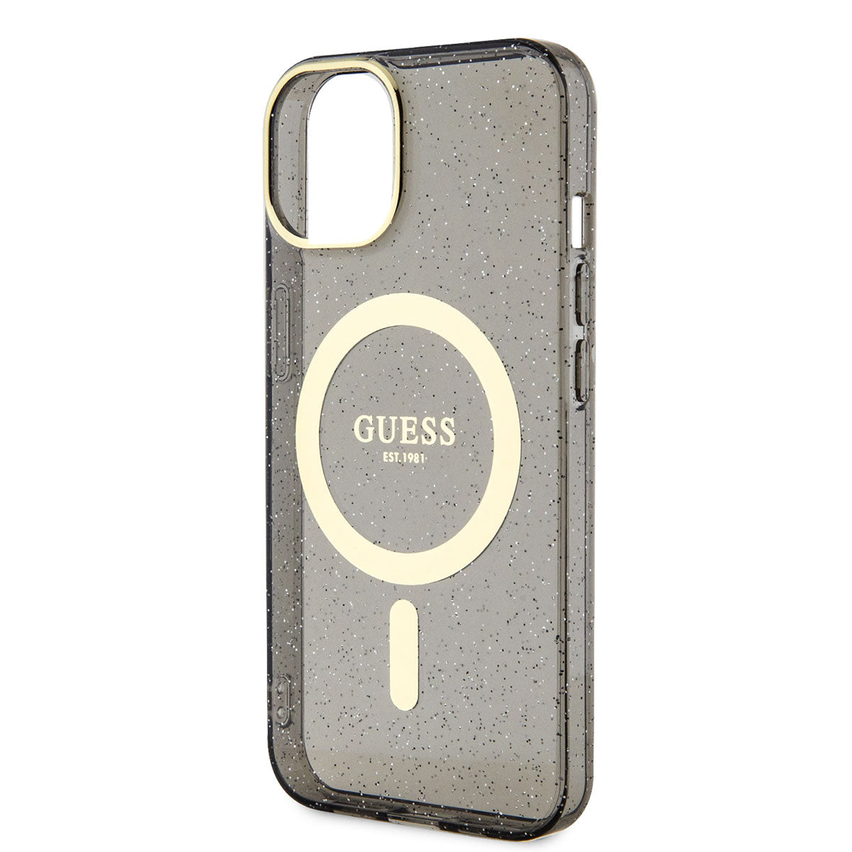 iPhone 14 Kılıf GUESS M-safe Şarj Özellikli Glitter Kılıf