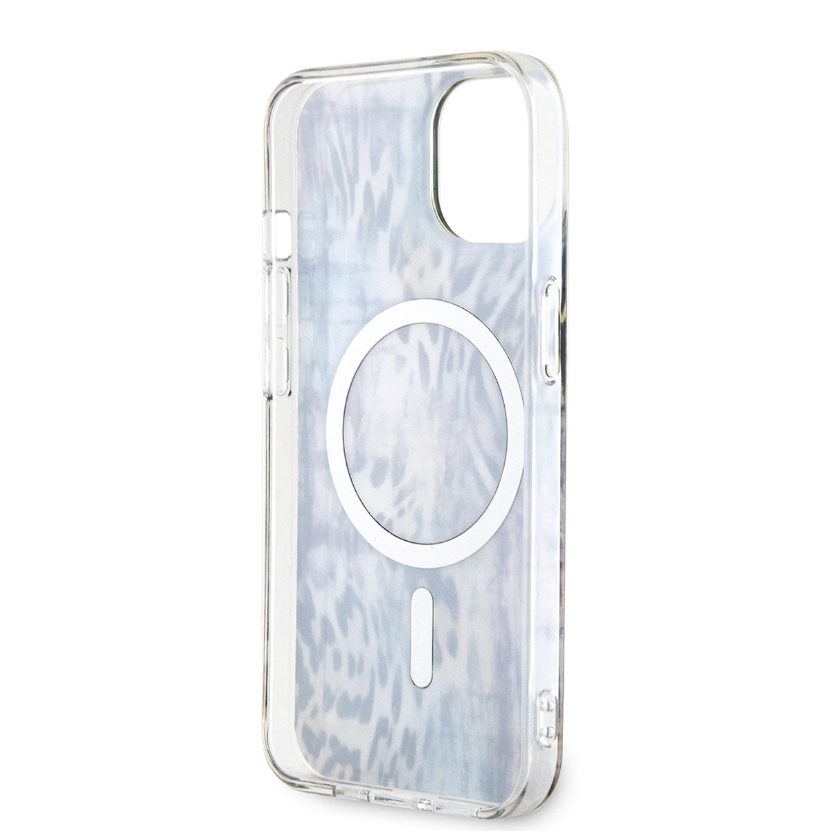 iPhone 14 Kılıf GUESS M-safe Şarj Özellikli Leopar Desenli Kılıf