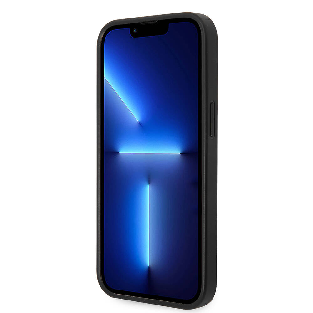 iPhone 14 Kılıf Guess PU Deri Büyük Metal Logo Dizaynlı Kılıf