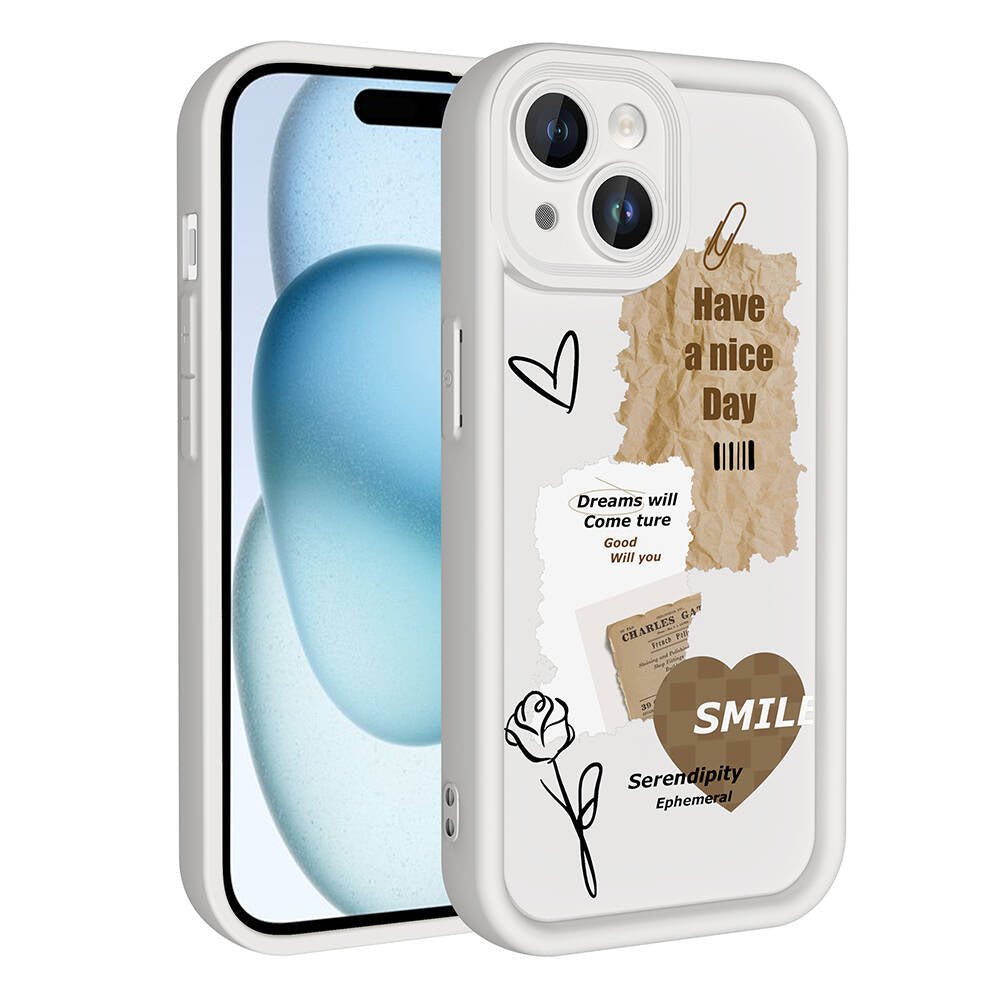 iPhone 14 Kılıf Kamera Korumalı Baskılı Arka Yüzey Zore Klas Kılıf