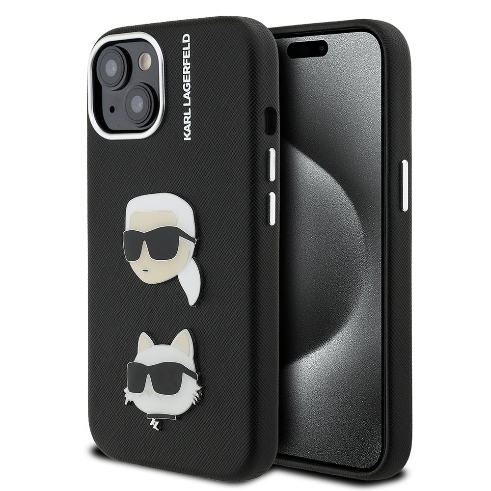 iPhone 14 Kılıf Karl Lagerfeld Orijinal Lisanslı K&C Heads Pin Kılıf