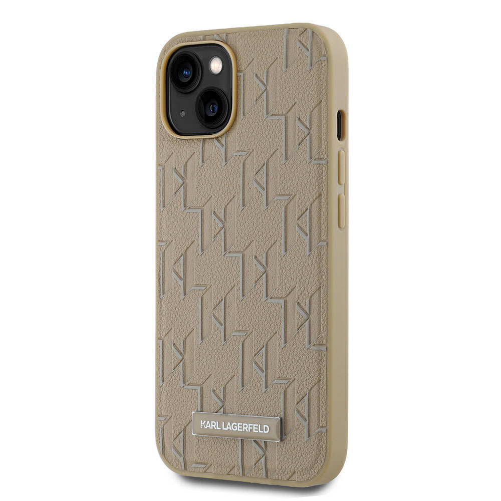 iPhone 14 Kılıf Karl Lagerfeld Orijinal Lisanslı M-safe Şarj Özellikli KL Yazılı Hot Stamp Kılıf