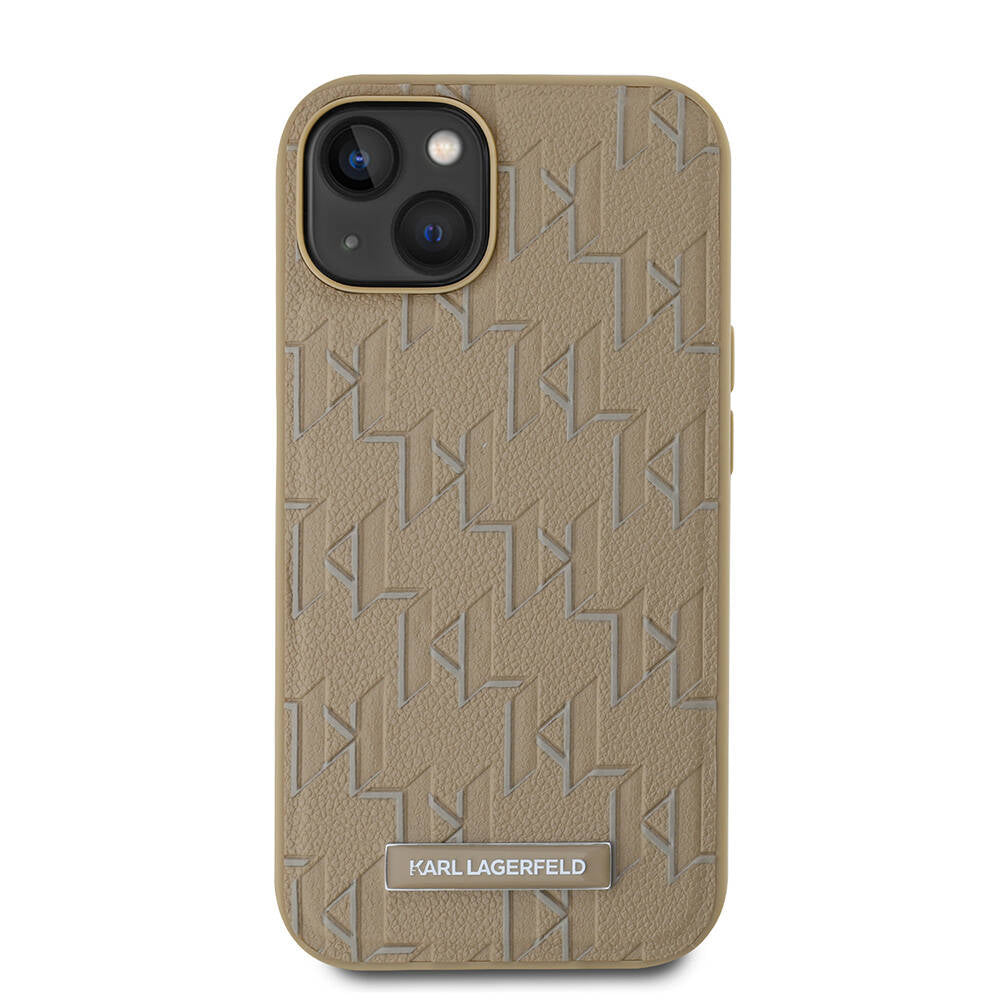 iPhone 14 Kılıf Karl Lagerfeld Orijinal Lisanslı M-safe Şarj Özellikli KL Yazılı Hot Stamp Kılıf