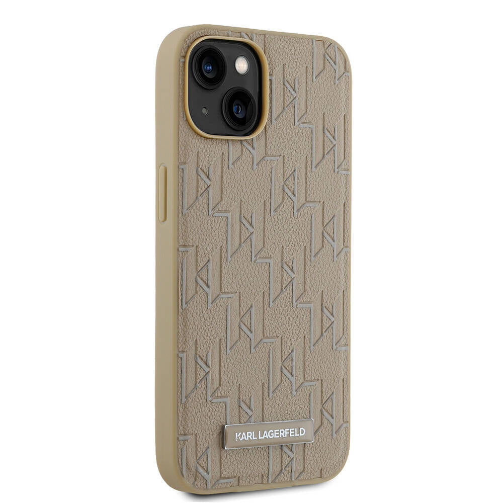 iPhone 14 Kılıf Karl Lagerfeld Orijinal Lisanslı M-safe Şarj Özellikli KL Yazılı Hot Stamp Kılıf