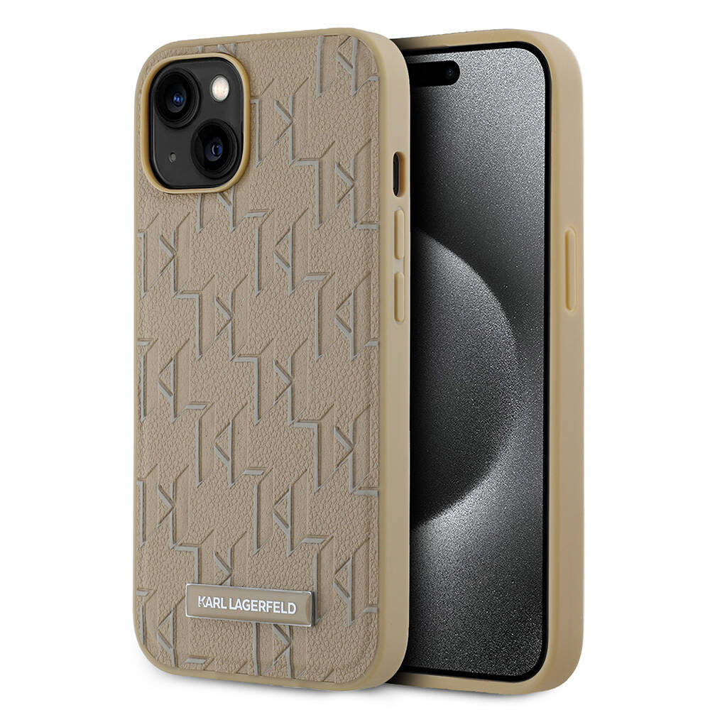 iPhone 14 Kılıf Karl Lagerfeld Orijinal Lisanslı M-safe Şarj Özellikli KL Yazılı Hot Stamp Kılıf