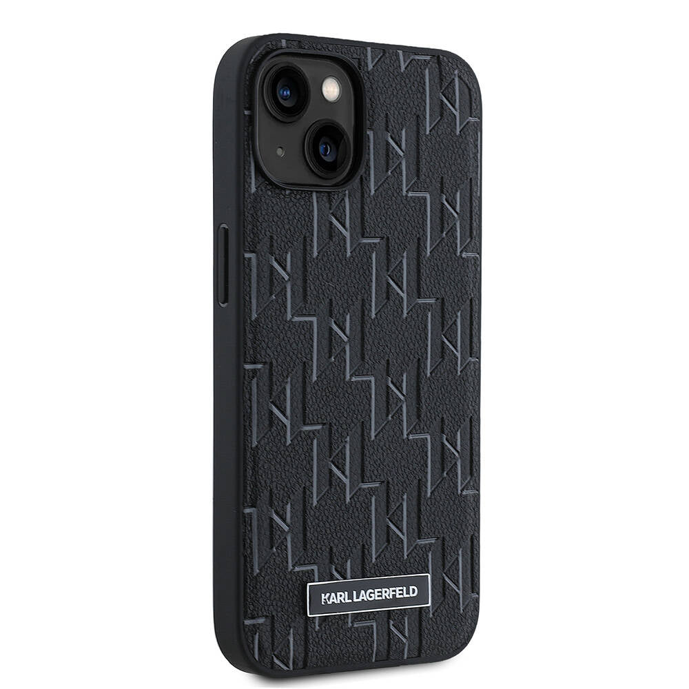 iPhone 14 Kılıf Karl Lagerfeld Orijinal Lisanslı M-safe Şarj Özellikli KL Yazılı Hot Stamp Kılıf