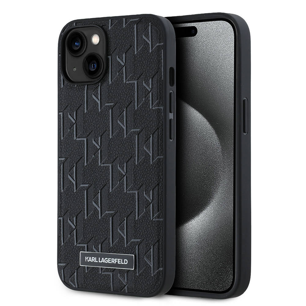 iPhone 14 Kılıf Karl Lagerfeld Orijinal Lisanslı M-safe Şarj Özellikli KL Yazılı Hot Stamp Kılıf
