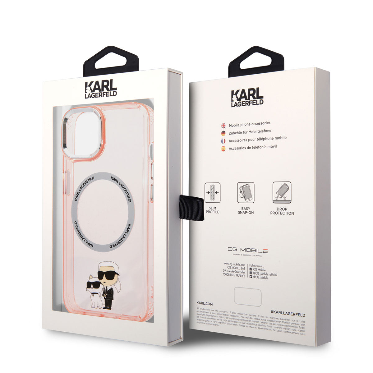 iPhone 14 Kılıf Karl Lagerfeld M-safe Şarj Özellikli K&C Dizayn Kılıf