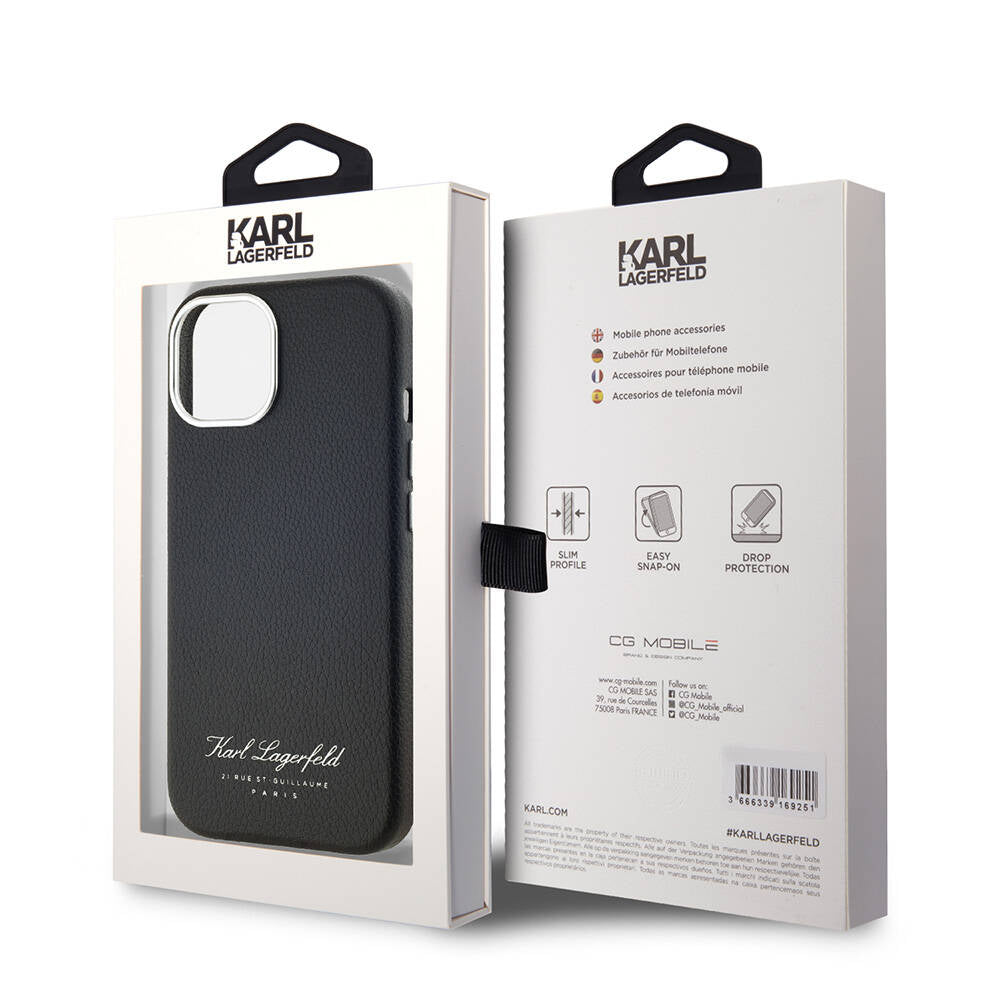 iPhone 14 Kılıf Karl Lagerfeld orijinal Lisanslı KL Yazılı Hotel Kılıf