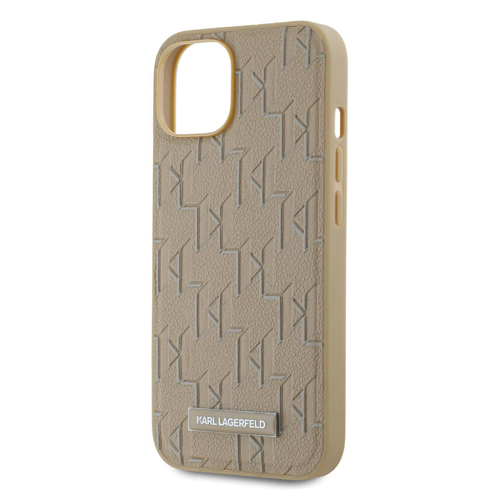 iPhone 14 Kılıf Karl Lagerfeld orijinal Lisanslı M-safe Şarj Özellikli KL Yazılı Hot Stamp Kılıf