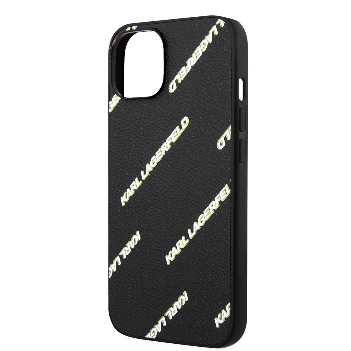 iPhone 14 Kılıf Karl Lagerfeld PU Suni Deri Logolu Dizayn Kılıf