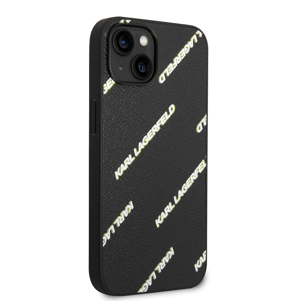 iPhone 14 Kılıf Karl Lagerfeld PU Suni Deri Logolu Dizayn Kılıf