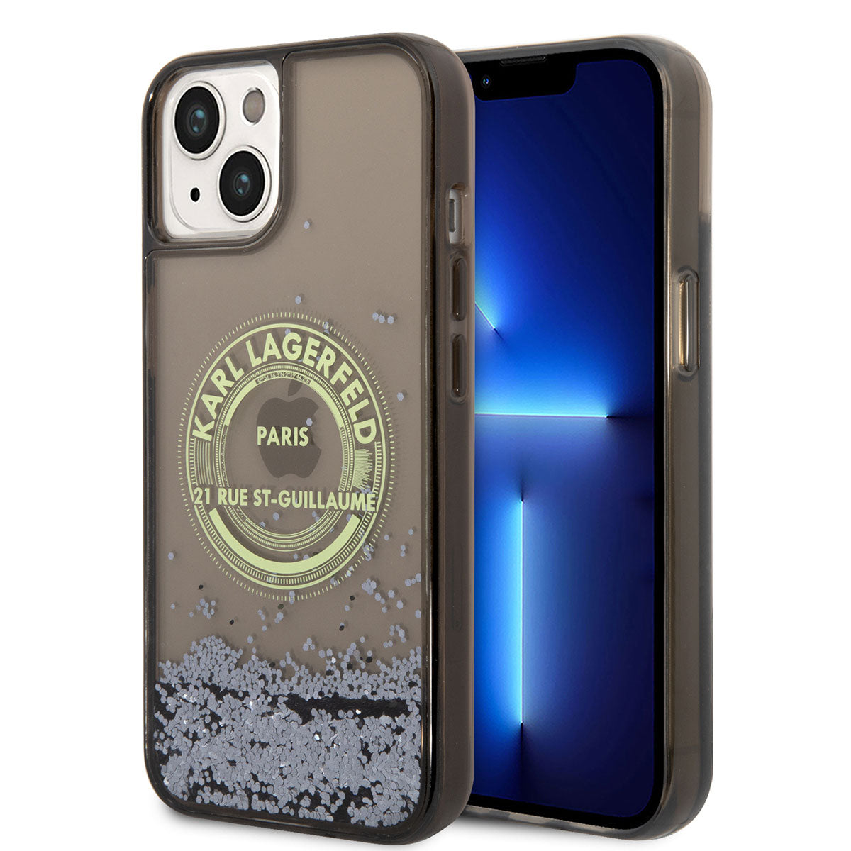 iPhone 14 Kılıf Karl Lagerfeld Sıvılı Simli RSG Dizayn Kılıf