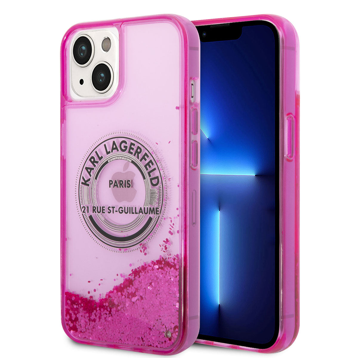iPhone 14 Kılıf Karl Lagerfeld Sıvılı Simli RSG Dizayn Kılıf