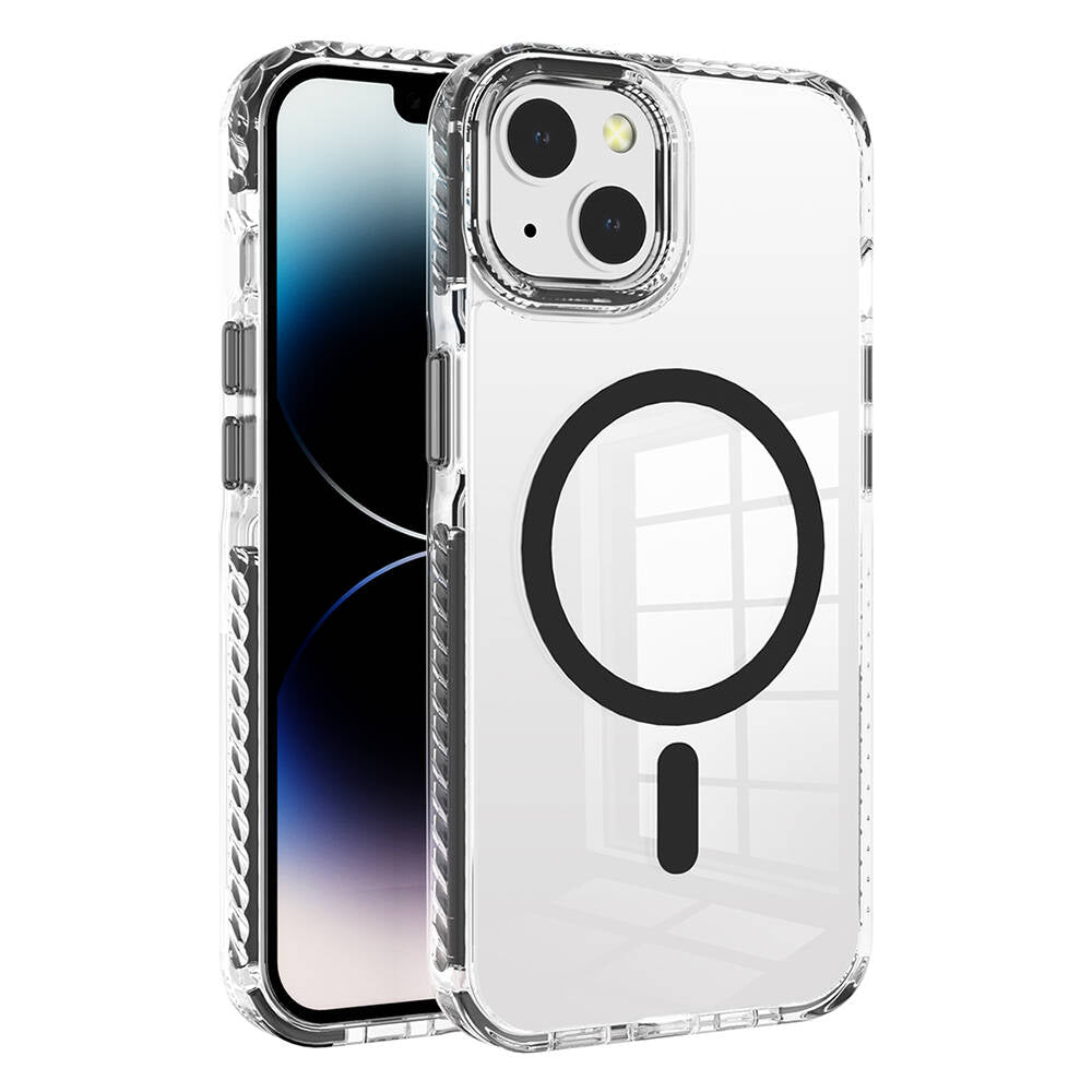 iPhone 14 Kılıf M-safe Şarj Özellikli Airbagli Takılabilir Askı Aparatlı Zore Nana Kılıf