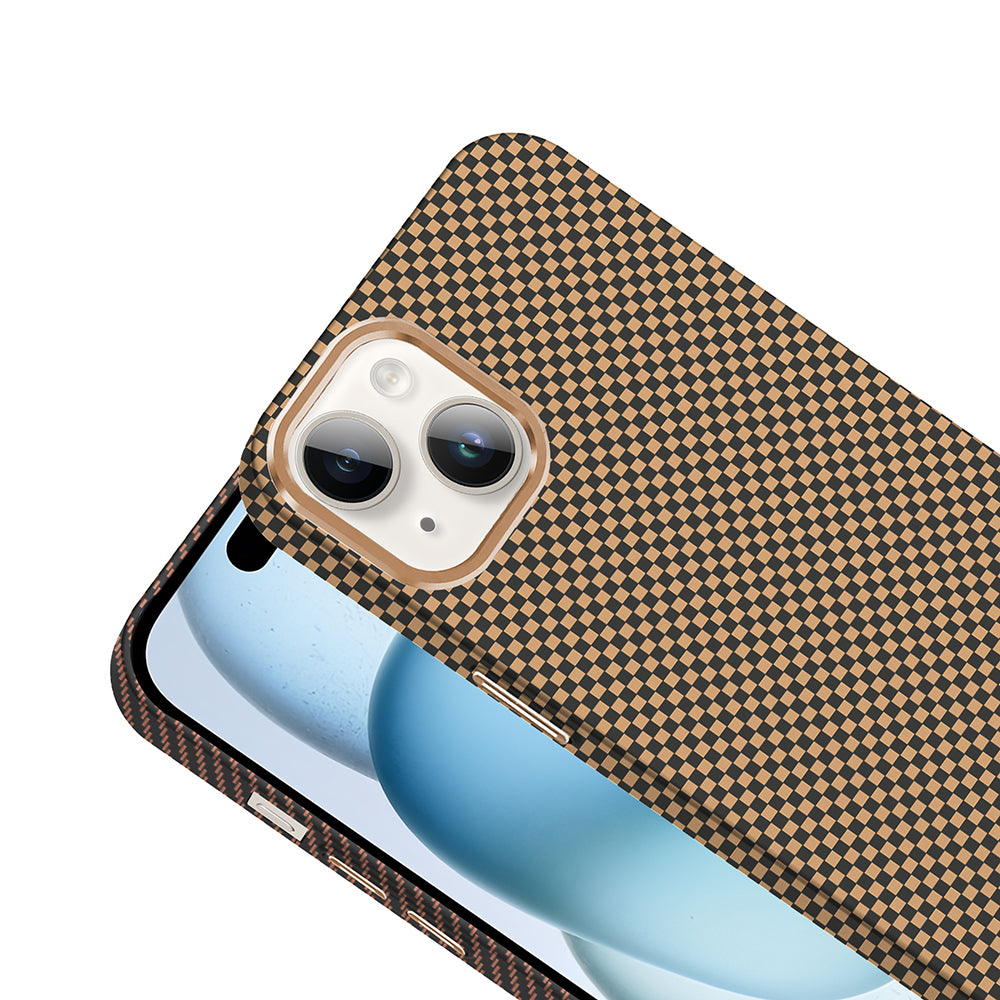 iPhone 14 Kılıf M-safe Şarj Özellikli Karbon Fiber Görünümlü Zore Gros Kılıf
