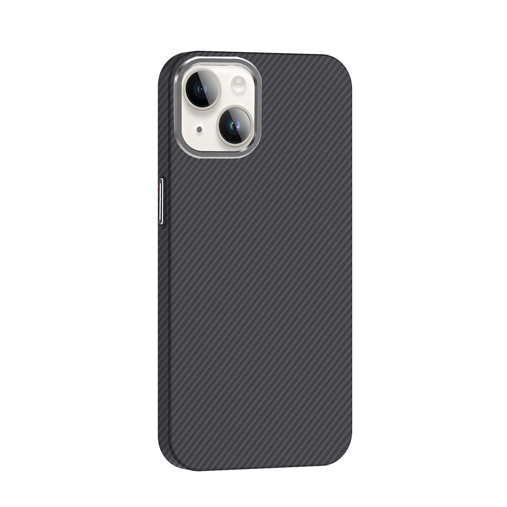 iPhone 14 Kılıf M-safe Şarj Özellikli Karbon Fiber Görünümlü Zore Gros Kılıf