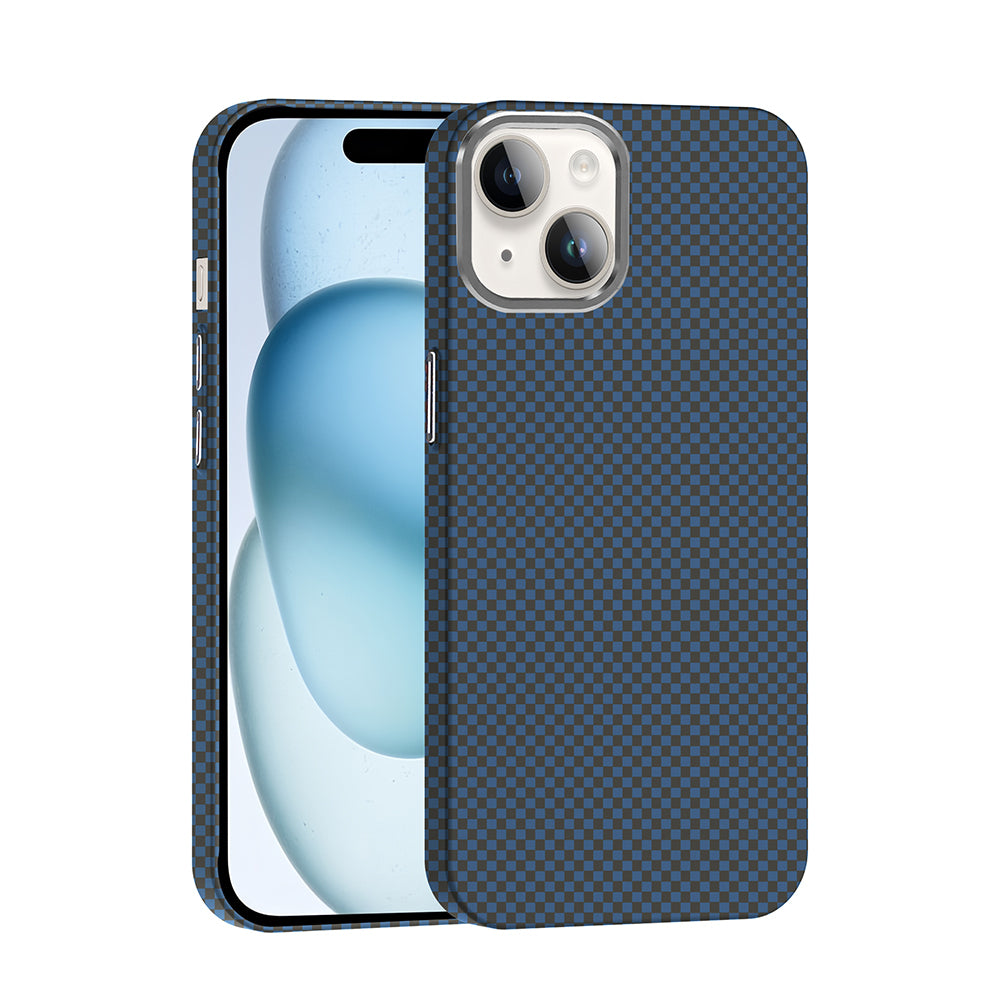 iPhone 14 Kılıf M-safe Şarj Özellikli Karbon Fiber Görünümlü Zore Gros Kılıf